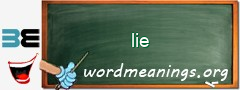 WordMeaning blackboard for lie